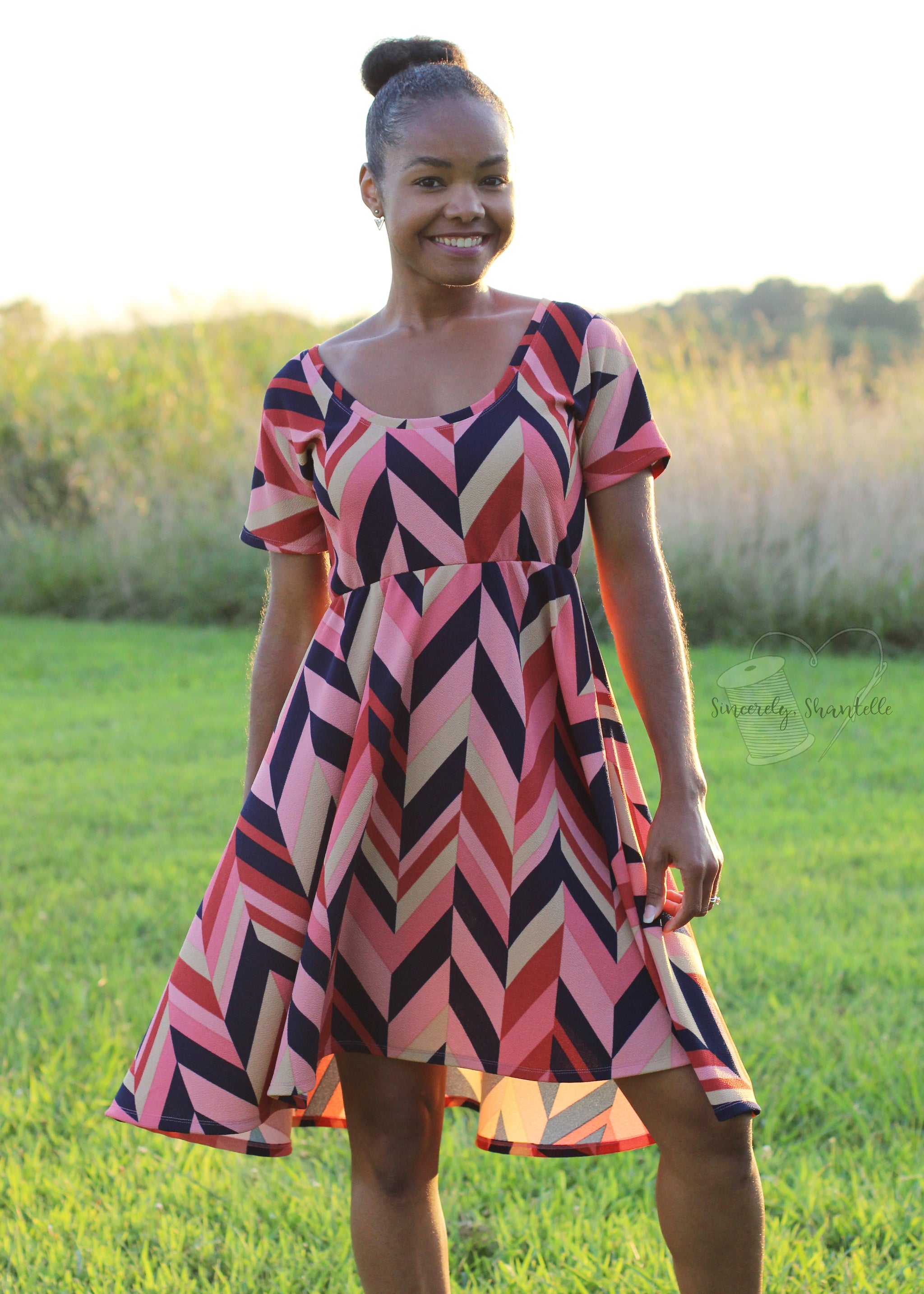 knee length dresses for ladies PDF Dress Pattern | Own Your Magic Side Split Dress